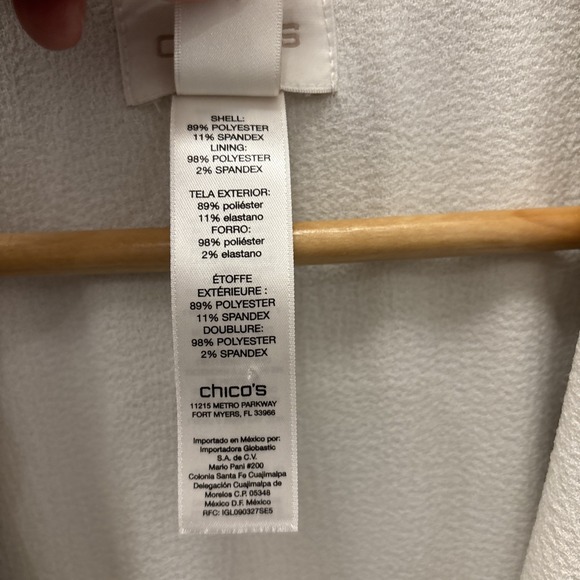 Chico's Faux Suede Open Front Light Gray Jacket Size 8/10 Medium Chico's Size 1 - Picture 3 of 15